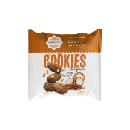 Cookies Integrais - Sabor Coco Queimado